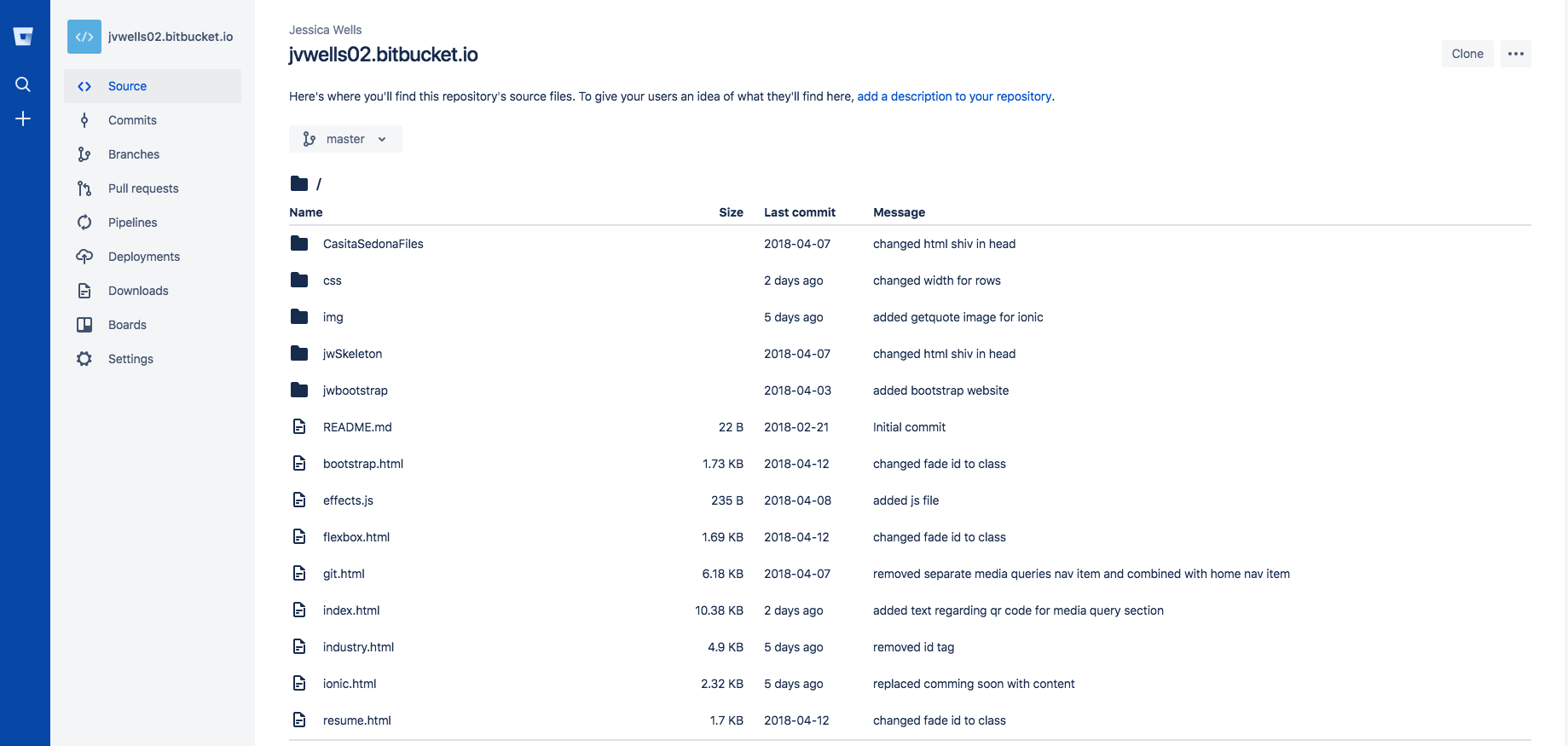 bitbucket source files