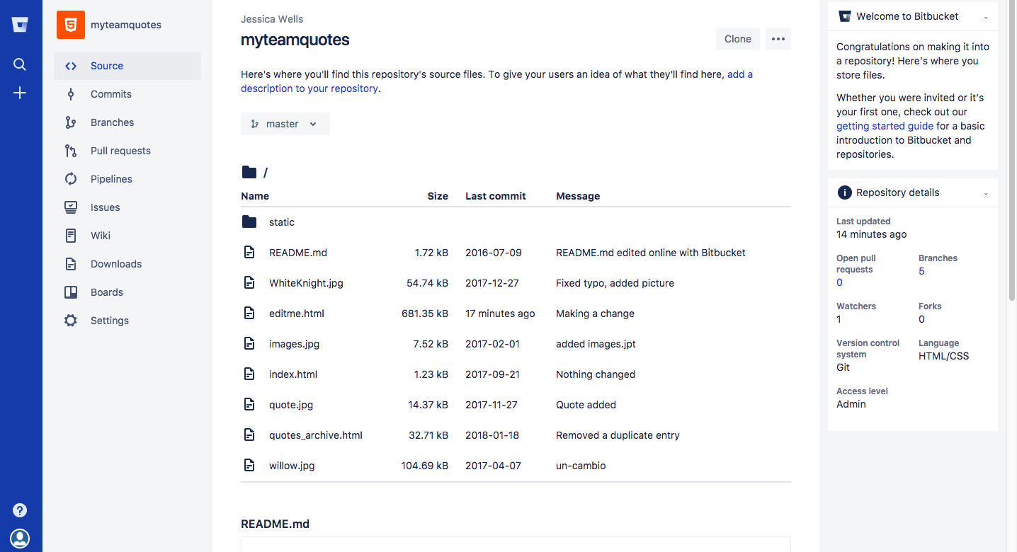 overview page